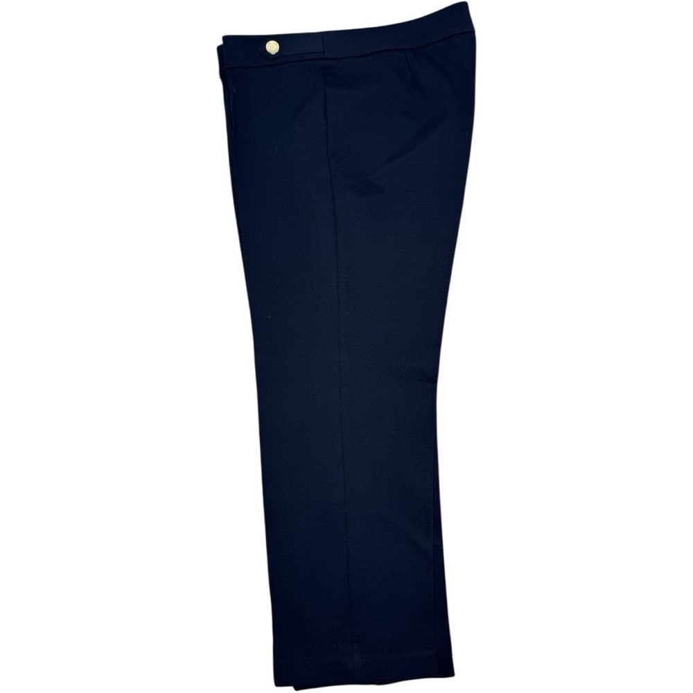 Anne Klein Navy Blue Straight-Leg Dress Pants - Picture 2 of 6